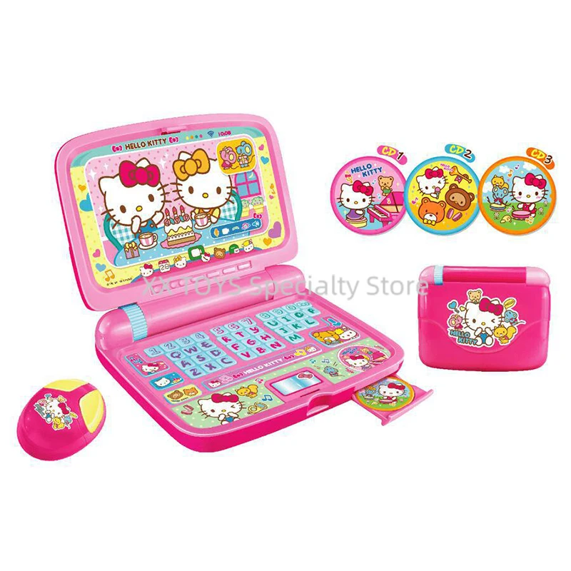 Hello Kitty Electronic Toys Series Pop-Up Camera Playset Simulation Notebook Phone DIY Girl Sparkly Dress Up Toys Play House Toy