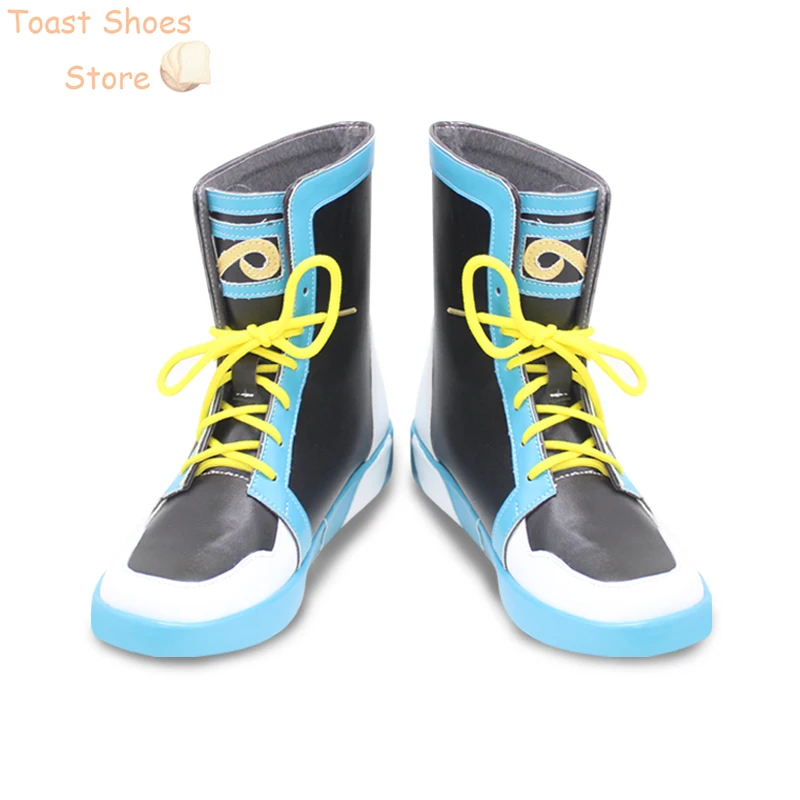 Shinonome Akito Cosplay Shoes Game Project Sekai Kleurrijke Podium Pu Lederen Schoenen Halloween Party Boots Cosplay Prop Kostuum Prop