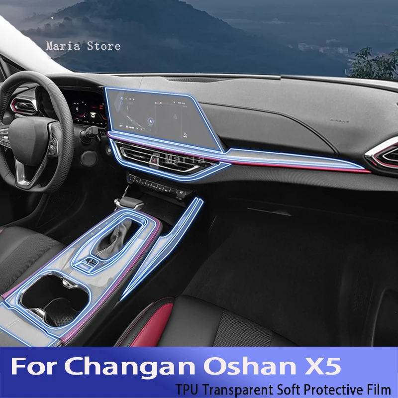 

Car Interior Center Console Transparent TPU Protective Film For Changan Oshan X5(2020-2022) Anti-scratch Sticker Car Accessories