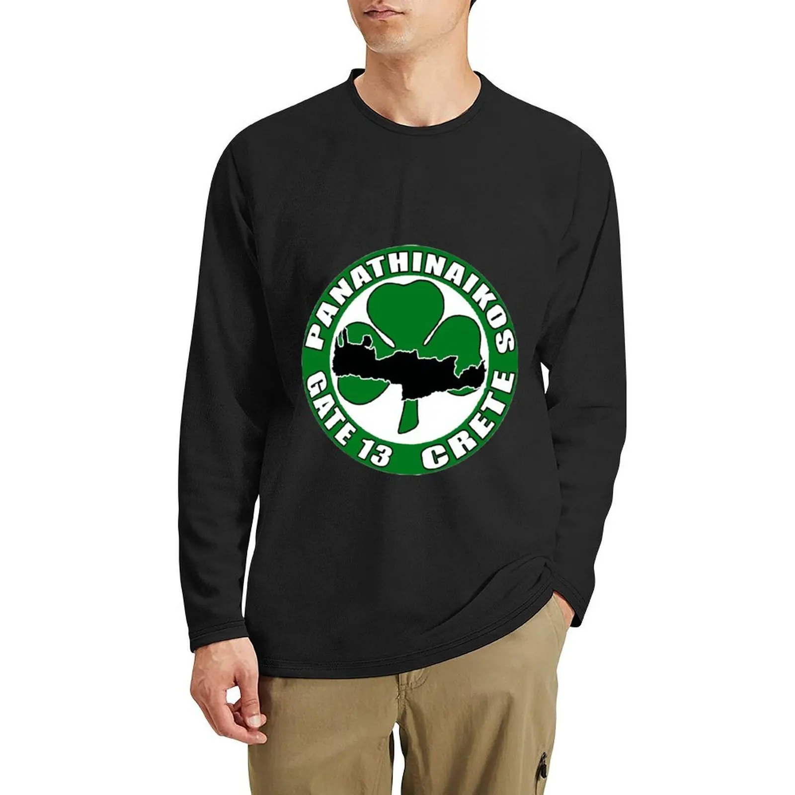 

PANATHINAIKOS ~GATE 13~ Long T-Shirt sweat shirts kawaii clothes hippie clothes sweat shirt Men's t shirts