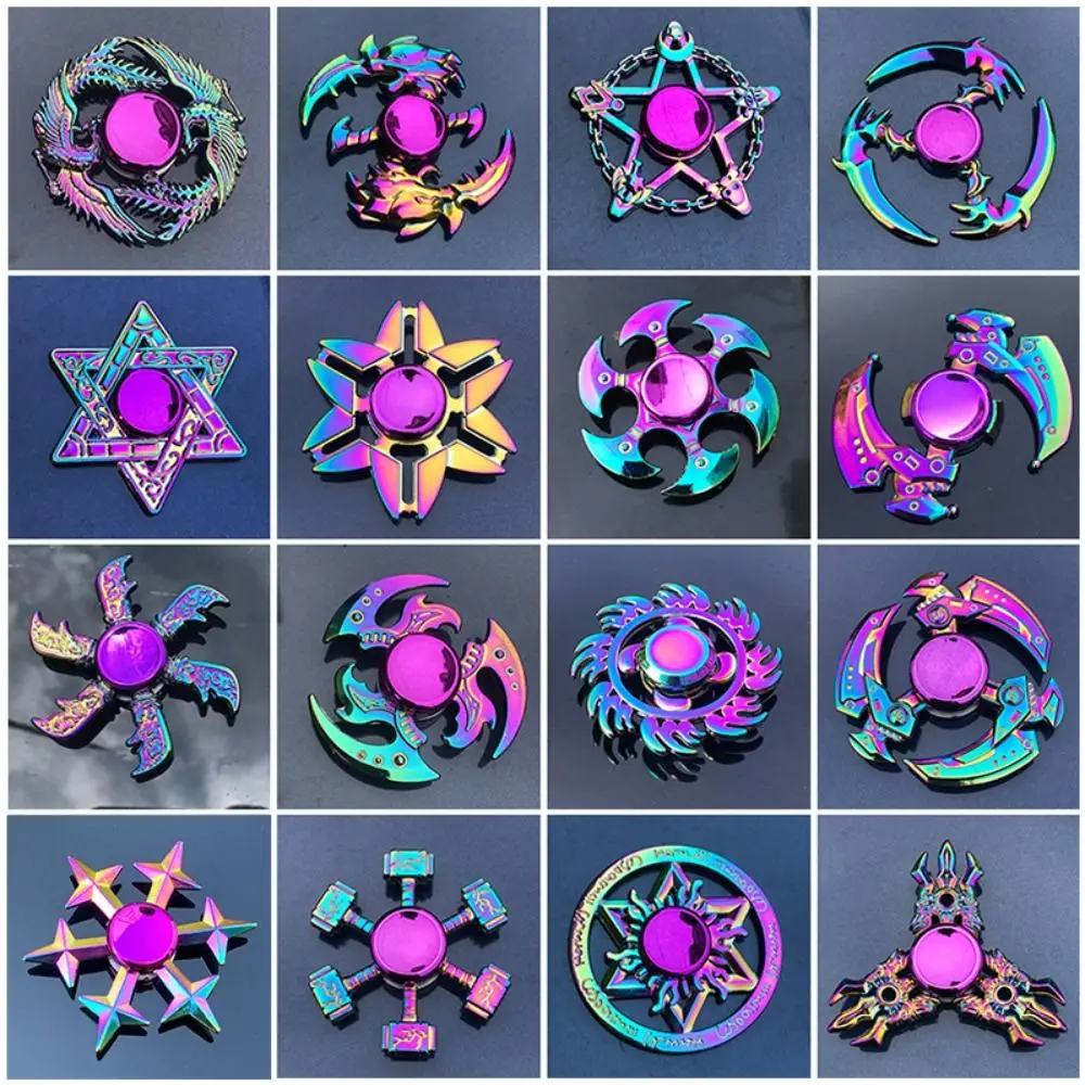 Drachenflügel Handspinner Geräuscharm Hochgeschwindigkeits-Metall Regenbogen-Fingerspinner Anti-Stress-Legierung Fingerspitzen-Gyro Geburtstagsgeschenk