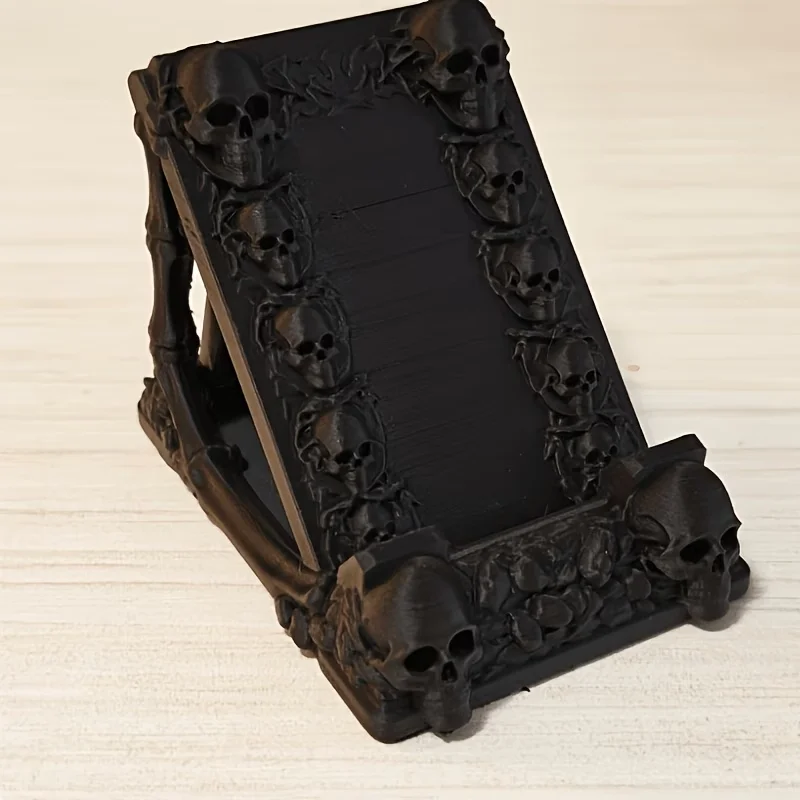 Gothic Style Skull Phone Holder Dark Style Personalized Desktop Decoration Enthusiast Creative Gift