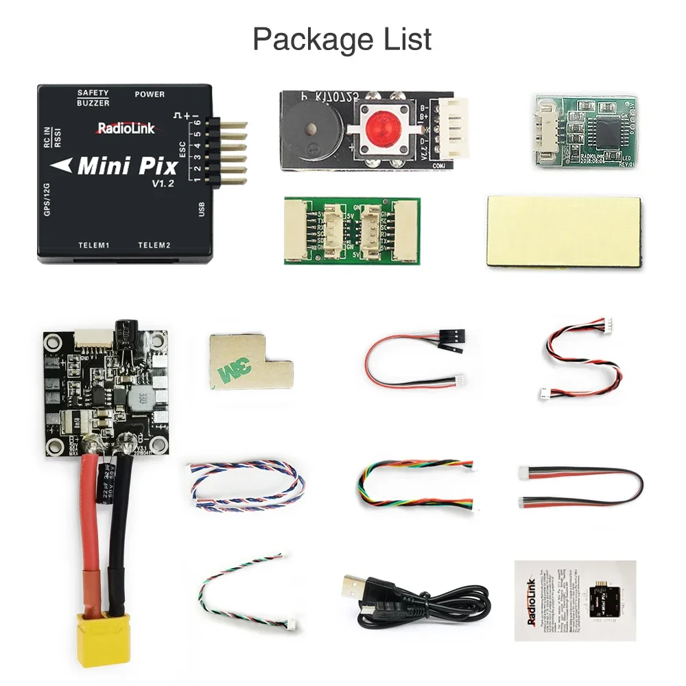 

Radiolink Mini PIX V1.2 Flight Controller M10N GPS TS100 SE100 GPS Same as Pixhawk FC for FPV Racing Drone Helicopter Airplane