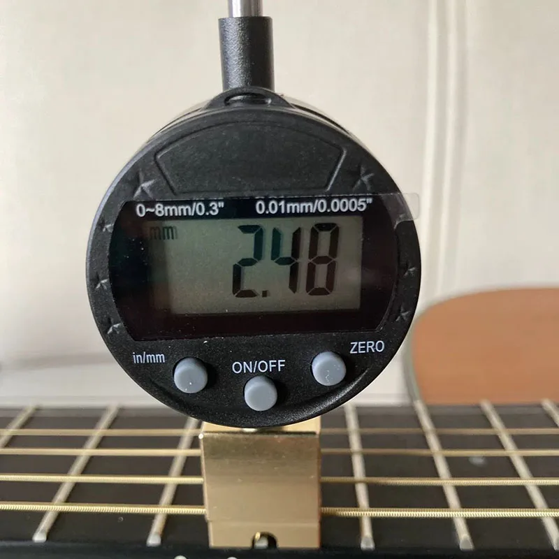 Handheld Luthier Measuring Tool Digital Dial Indicator String Height Gauge For Guitar Adjustment