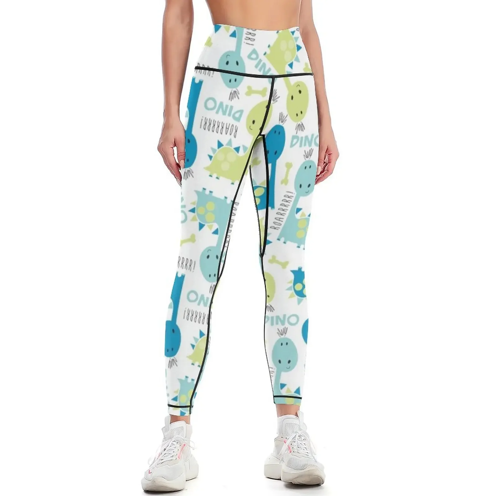 

Little Roarrrrrr Dinosaurs Leggings sportswear for gym Training pants sports tennis for sport set Womens Leggings