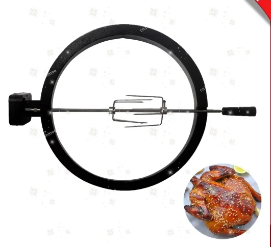 Kamado rotisserie for roasted chicken, piglet, and more - automatic rotating oven with rotisserie forks for roasted duck, squab,