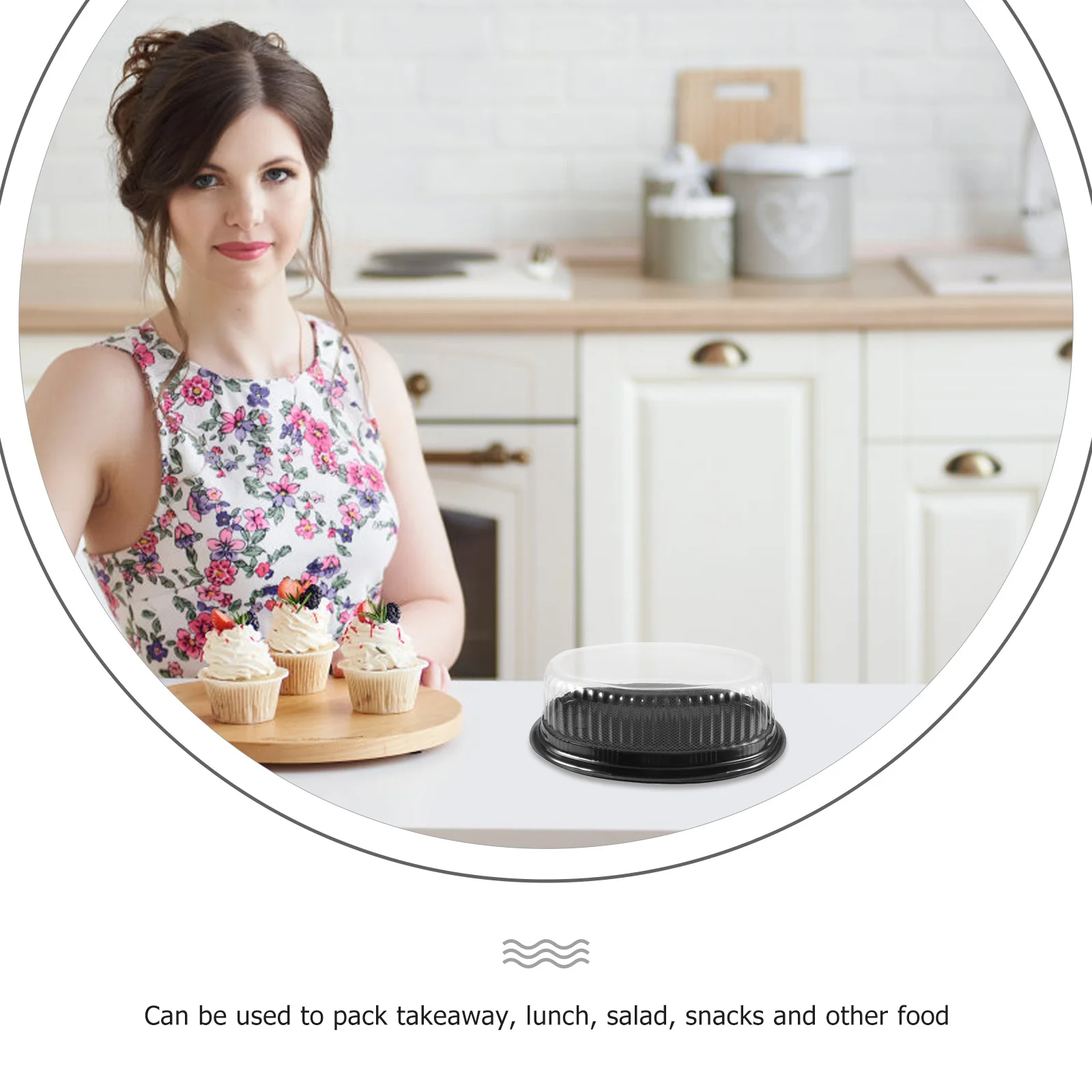 

10Pcs Cake Packaging Containers Eco-Friendly Disposable Transparent Plastic Boxes for Cake Pastries Snacks Gifts Food Storage