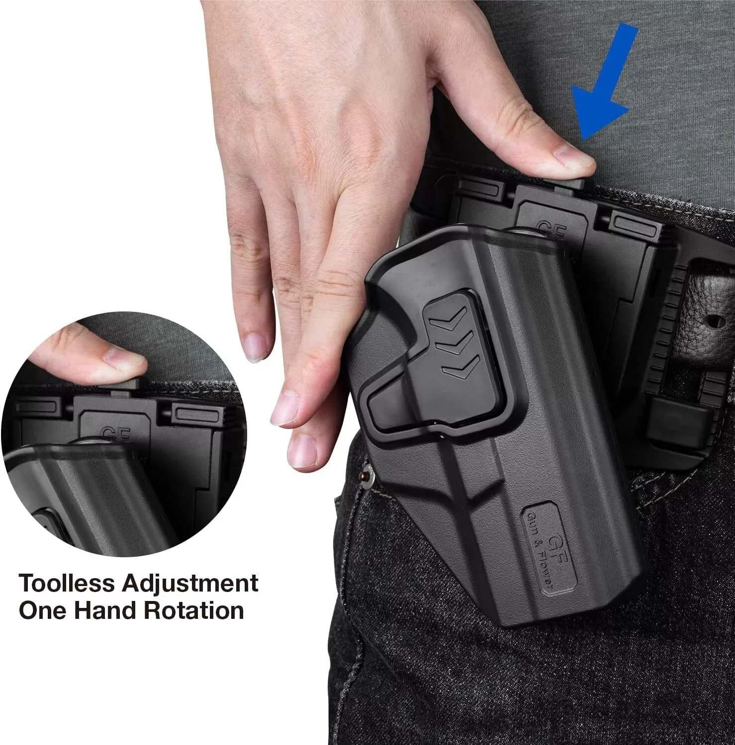 

Подходит только Glock G43, G43x, без направляющих, No G43XMOS, кобура OBC, регулируемый зажим для ремня на 360 градусов, уровень 2, пистолет с отпуском пальца, правая рука