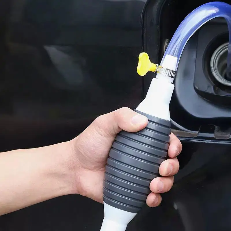 3FT Manual Hand Siphon Transfer Pump Pipe for Fuel Oil Water Petrol Liquid Extraction Tool for Vehicle and Aquarium Use view 6