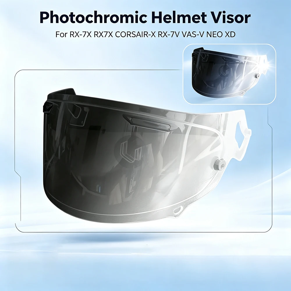 Motorcycle helmet Photochromic Visor Anti-UV visor Lens NEO XD hromic Smoke Dark Visor For Arai RX-7X RX7X CORSAIR-X RX-7V VAS-V