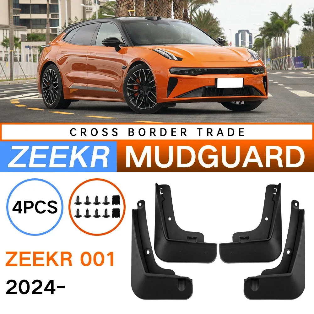 4Pcs Mudflaps Fender for Zeekr 001 2024 Mud Flaps Splash Guards Front Rear Wheels Fender Exterior Parts Car Accessories