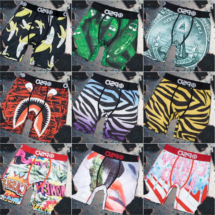 Sexy Men Boxer Underwear Breathable Mens Boxershorts Men's Panties Underpants Plus Size Fashion Printed Man Boxers Briefs Trunks