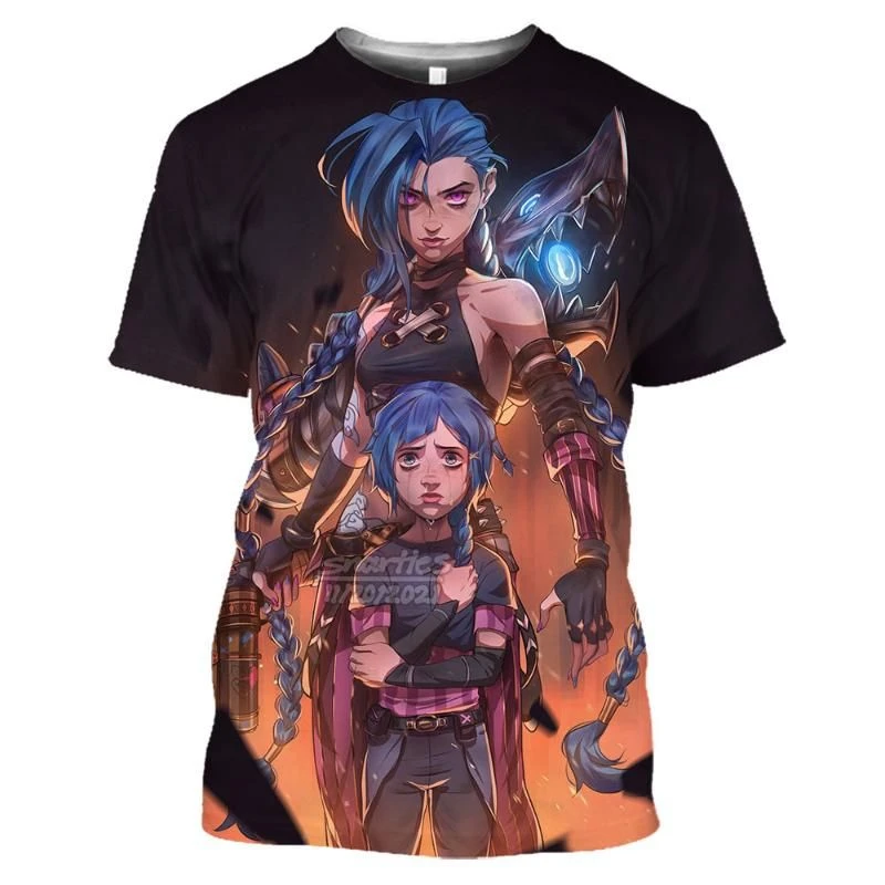 

Fashion Arcane Jinx T-Shirts Trend Summer Short Sleeve 3d Printed Women Men T Shirts Casual Streetwear Harajuku Sport Tees Tops