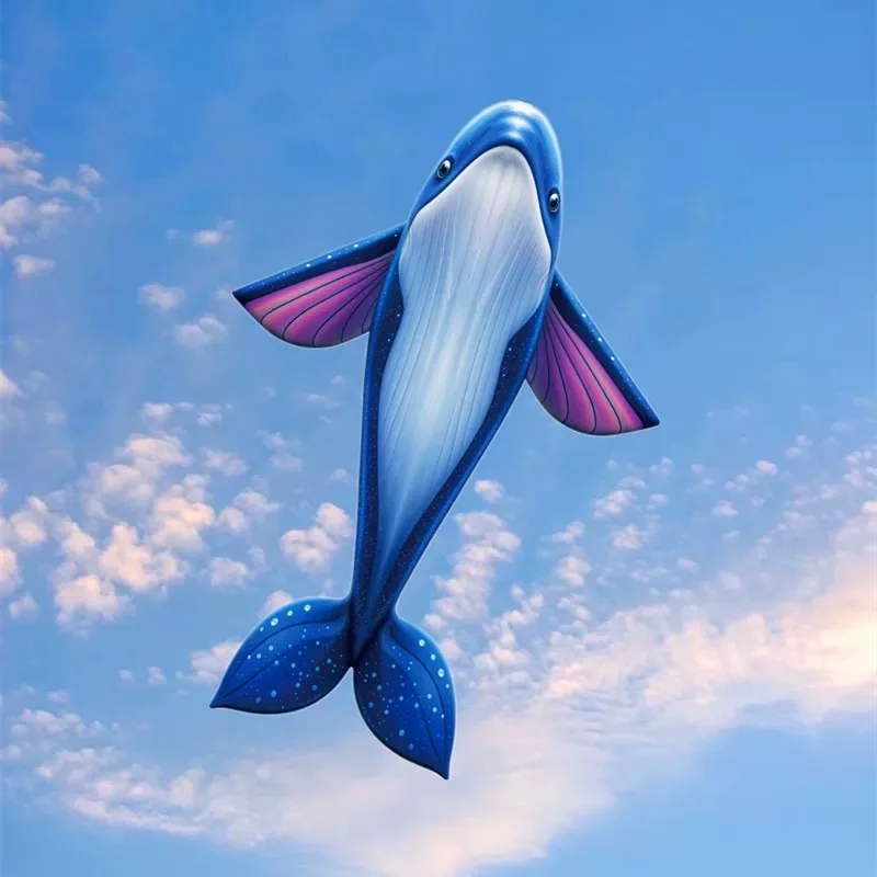 Whale kite บินสําหรับเด็ก kites ของเล่นเล่นกลางแจ้งพวงมาลัย kites ผ้าไนลอน shark kites professional ลมสัตว์ kites bar