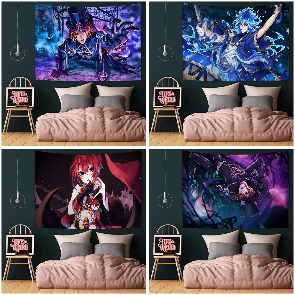Twisted Wonderland Anime Tapestry Art Science Fiction Room Home Decor Wall Art Decor