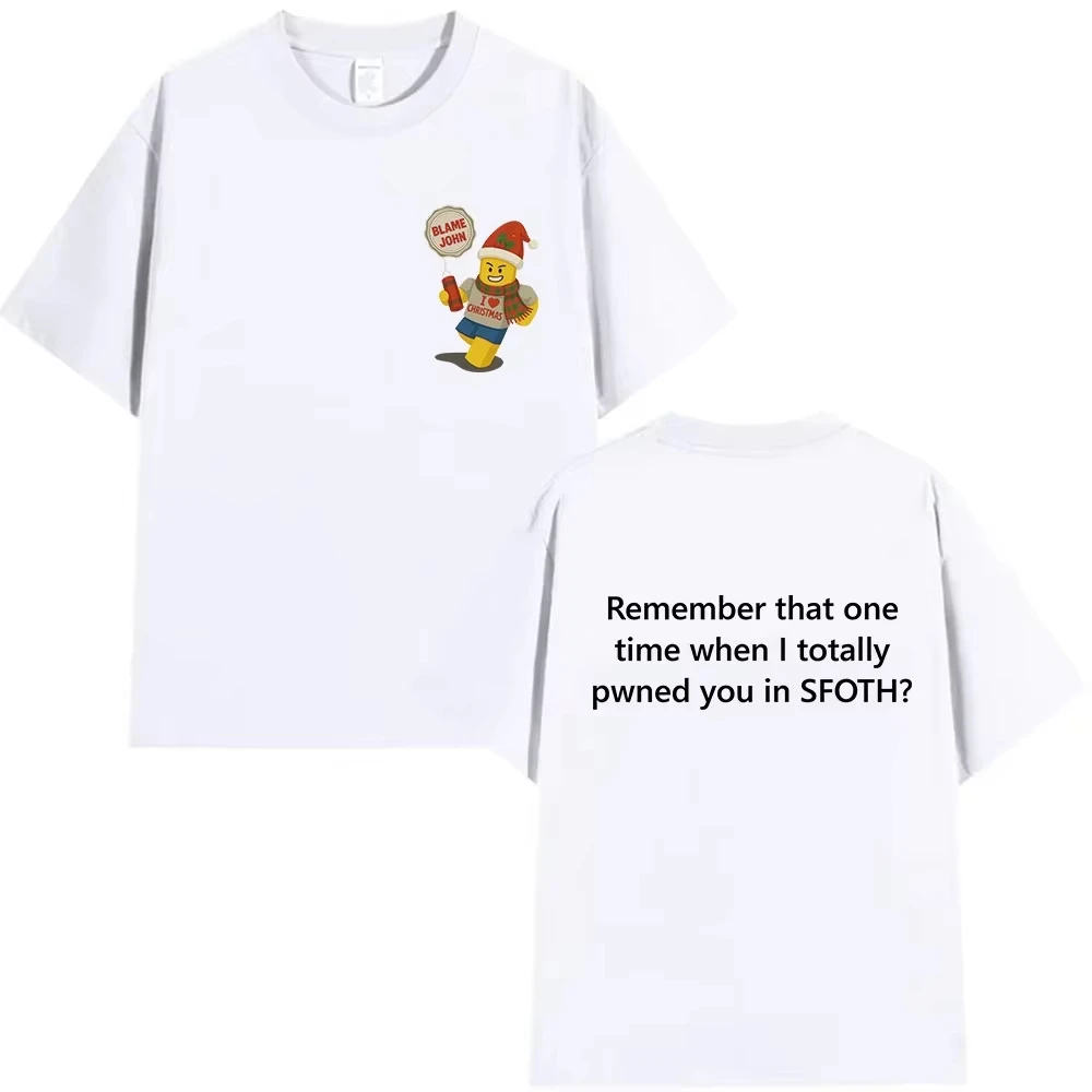 Lustiges Blame John Meme T-Shirt mit Shedletsky Forsaken Aufdruck, Kurzarm-T-Shirts für Männer und Frauen, Lässiges Baumwoll-T-Shirt von hoher Qualität – Detail 17