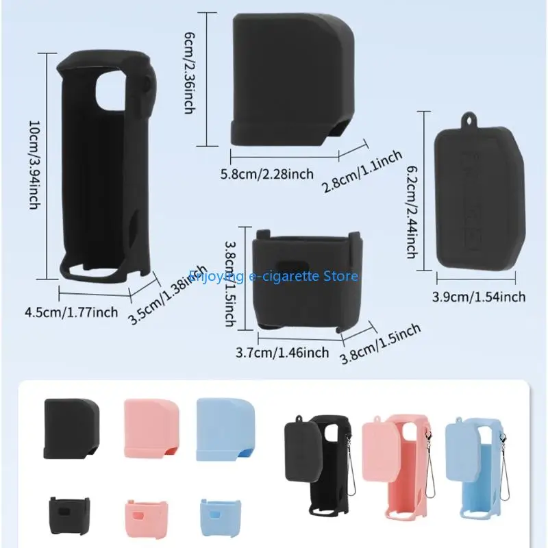 Weiches Silikon-Abdeckungsset für Action-Kamera, Gehäuse-Objektiv-Bildschirm und Griffabdeckung mit Handgelenksband zur – Detail 6