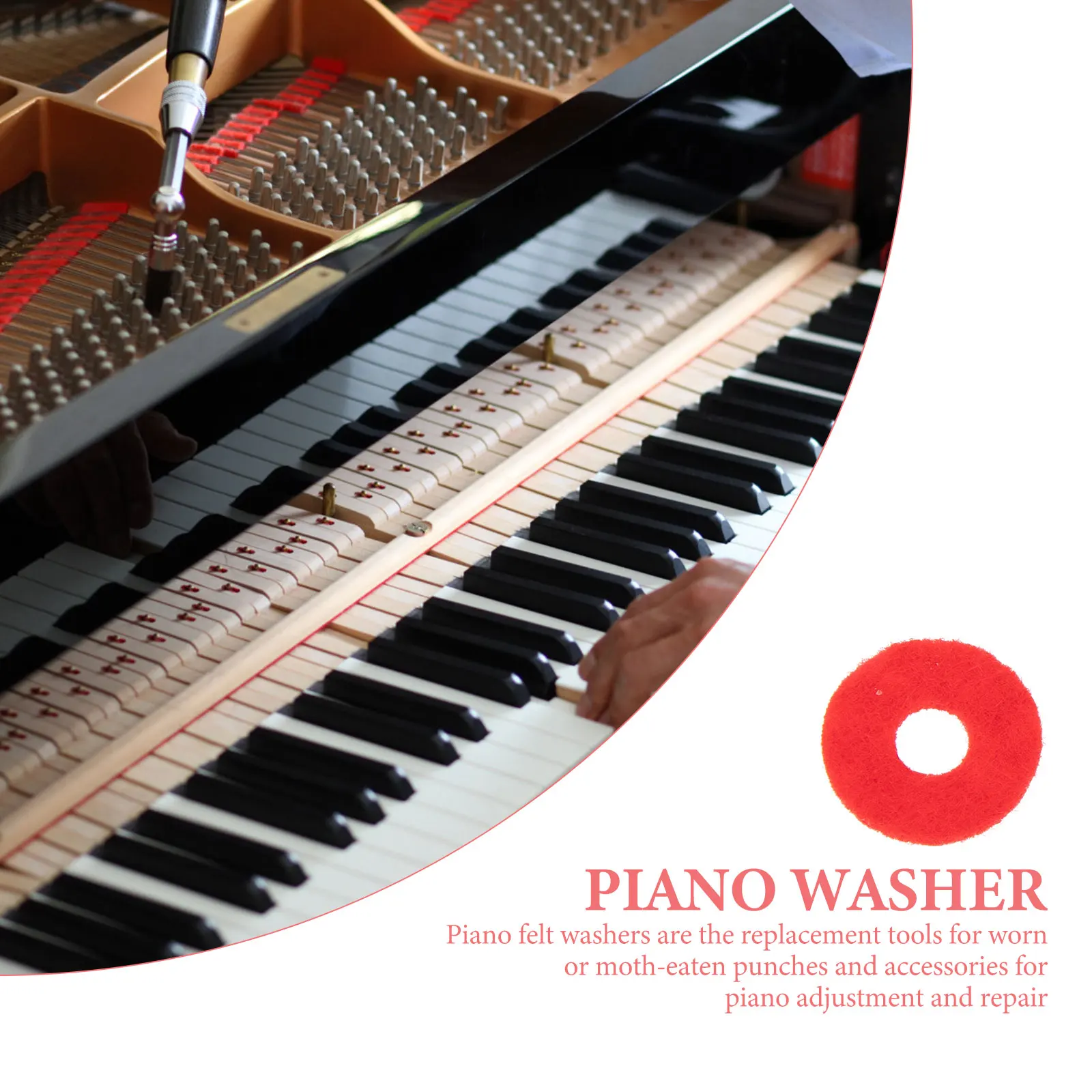 

Felt Washer for Leveling Key Balance Piano Washers Regulating Tool Red Convenient