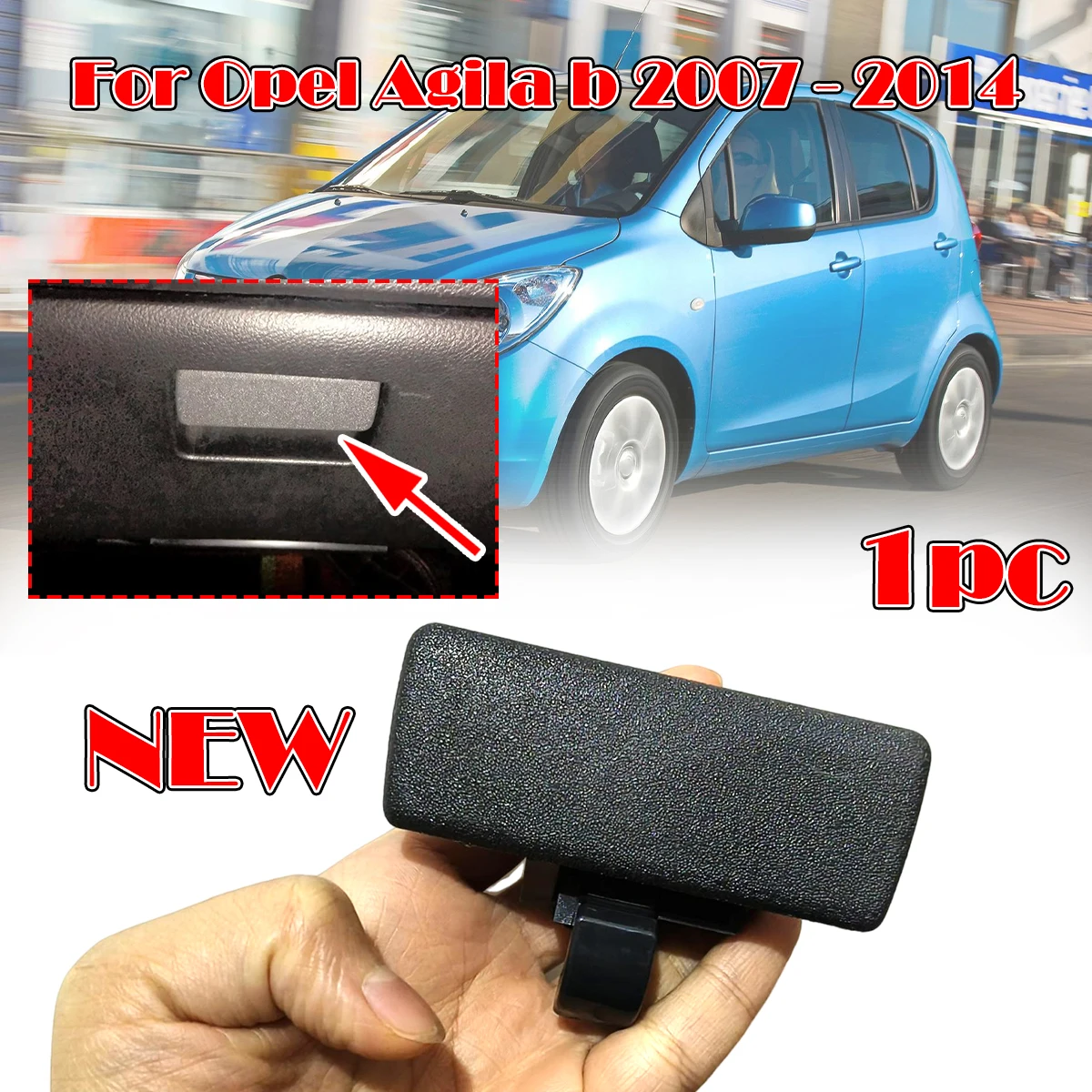 Glove Box Lid Cover Lock Handle Clip Assembly Gray For Opel Agila b 2007 2008- 2014 Car Accessories 7343063J02P4Z 7343063J02V6N