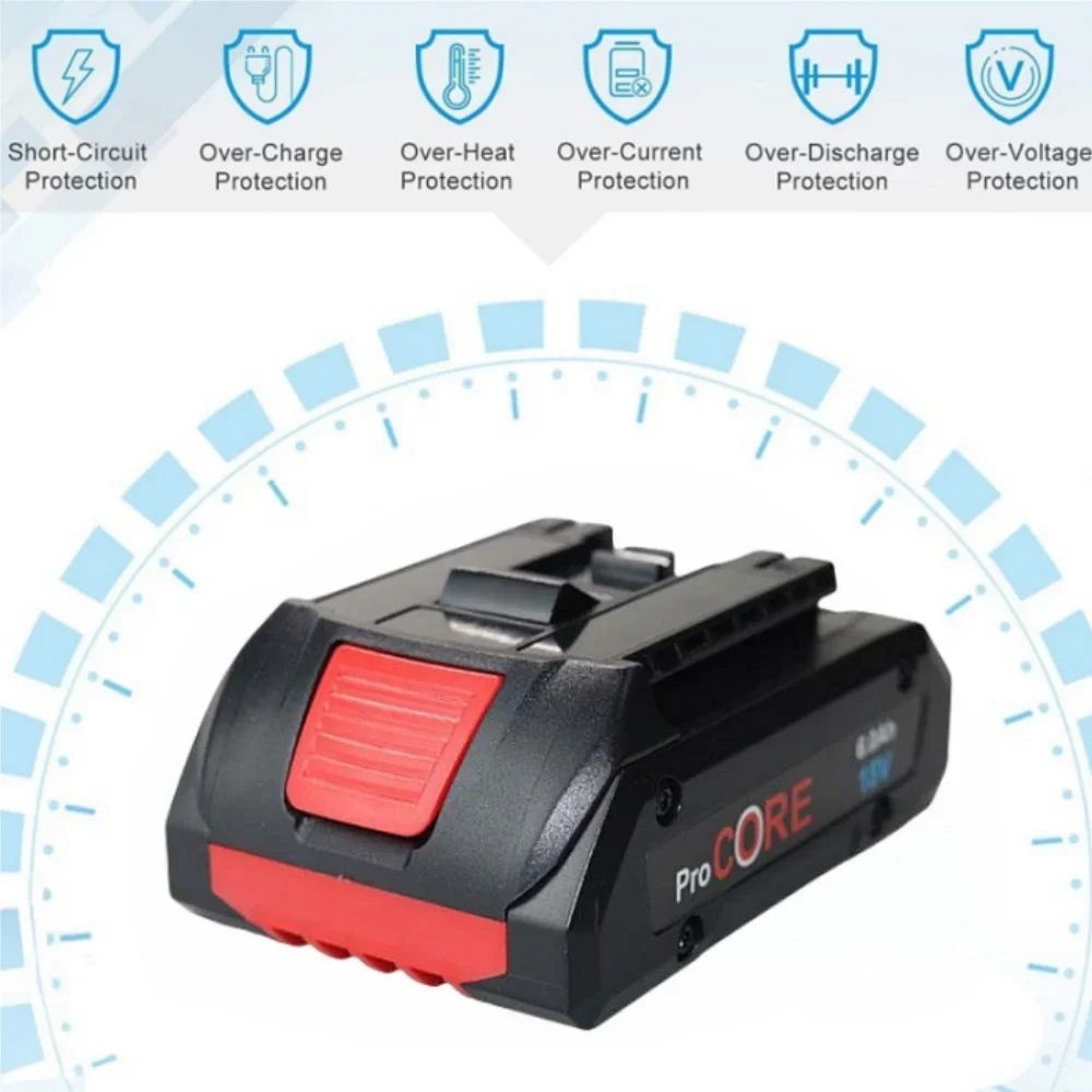 Untuk Bosch ProCORE Seri Premium 18V Baterai Pengganti Sel 21700 Kompatibel dengan BAT609 BAT618 GBA18V8 - Aksesori Alat Listrik