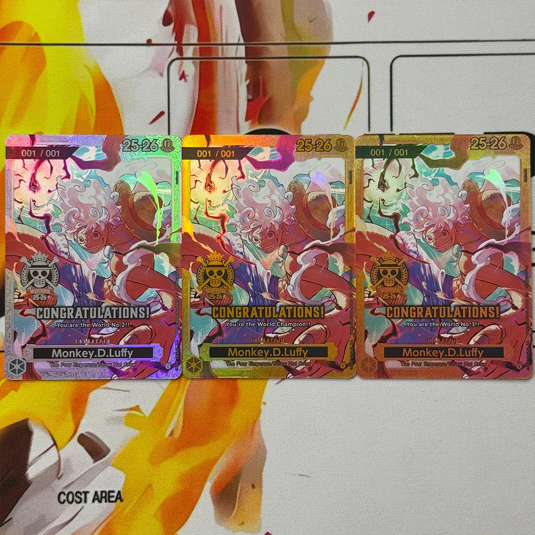 Trophée de 1ère place du Championnat du Monde de l'English Proxy One Piece Card Game, Monkey D. Luffy, Carte de Collection OPCG
