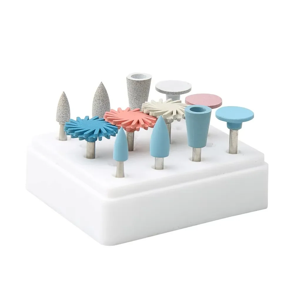 12Pcs Rubber Resin Polishing Wheel Composite Resin Grinding Polishing Set Spiral Polishing Wheel Kit for Acrylic Resin Porcelain