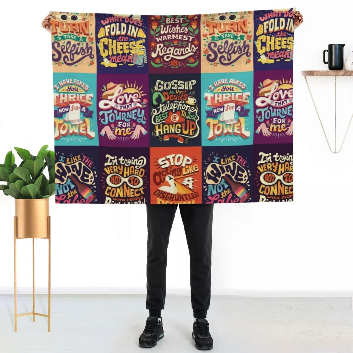 SC Collage Throw Blanket christmas decoration Shaggy Decoratives for sofa Blankets For Baby anime Blankets