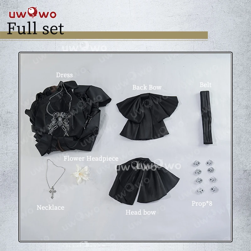 IN STOCK UWOWO Sister Zero Sister Cosplay Costume Dress Black Dress Halloween Costumes