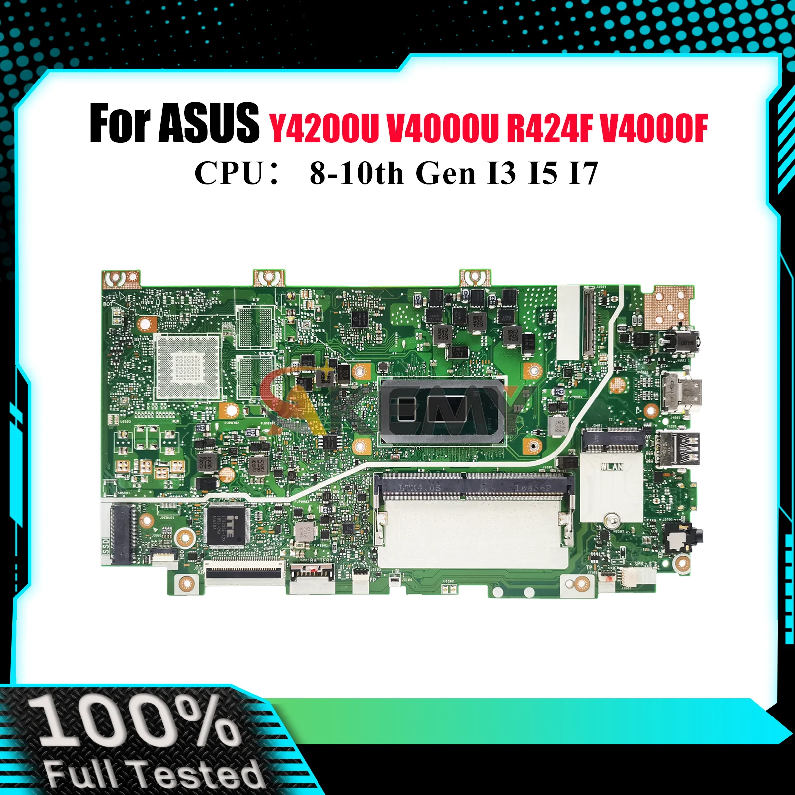 

X412FA Laptop Motherboard For ASUS X412F X412FL Y4200U X412FJC V4000U R424F X412FLG V4000F X412FAC Mainboard With I3 I5 I7 CPU