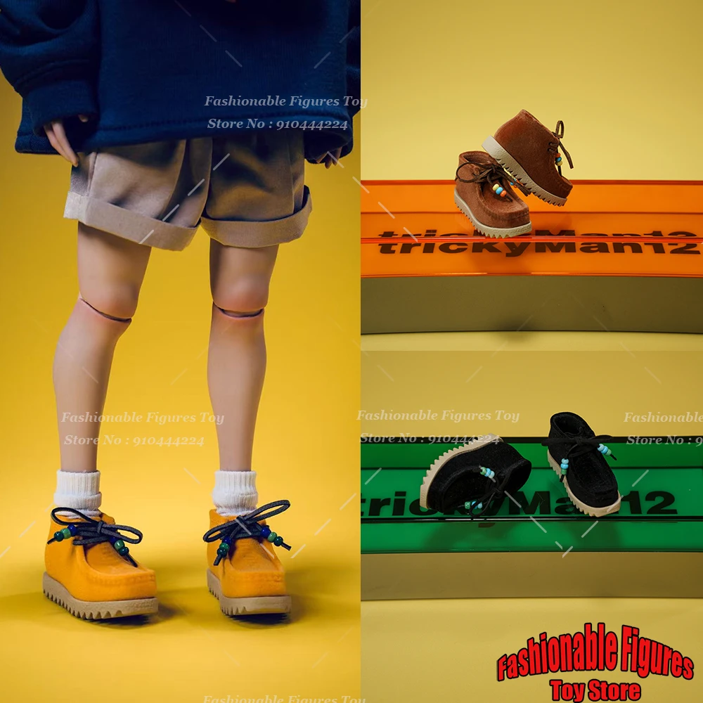 

Trickyman12 1/6 Women Solider Shoes Retro British Thick Bottom Suede Sneakers Fit Accessory Fit 12 Inch Action Figure Body