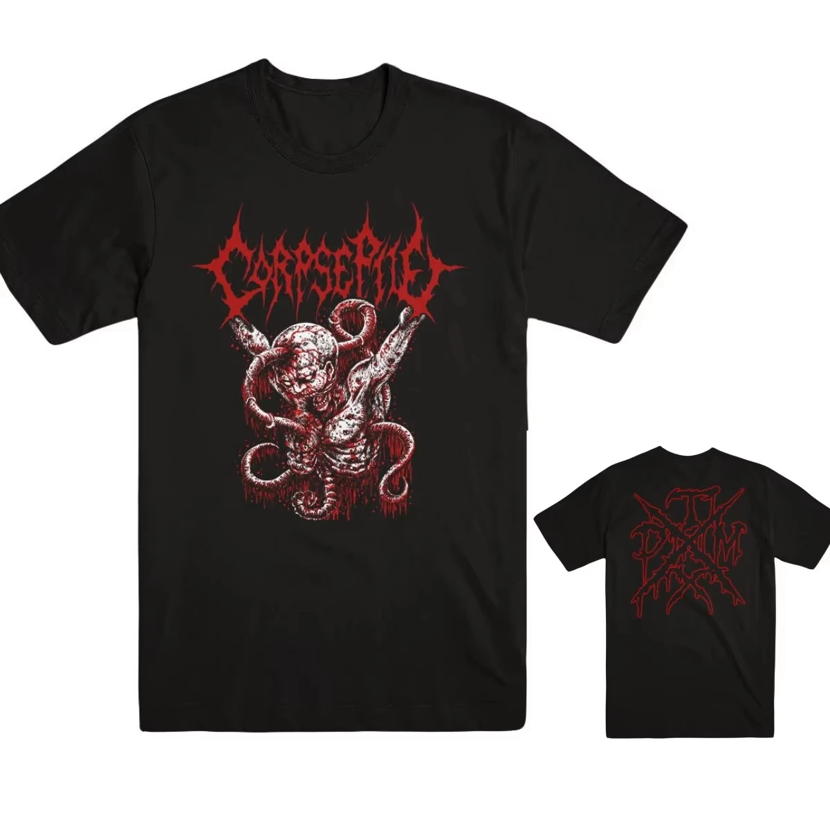 2026 New in The Beginning CORPSE PILE Band T-Shirt Cotton Graphic Tee Men Women Summer Streetwear
