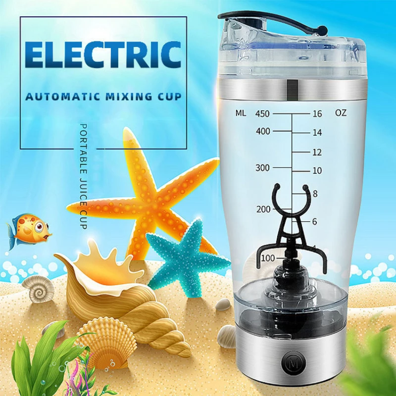 USB Rechargeable Electric Mixing Cup Portable Protein Powder Shaker Bottle Mixer Shaker Bottle Protein Shaker Protein Cup Shaker