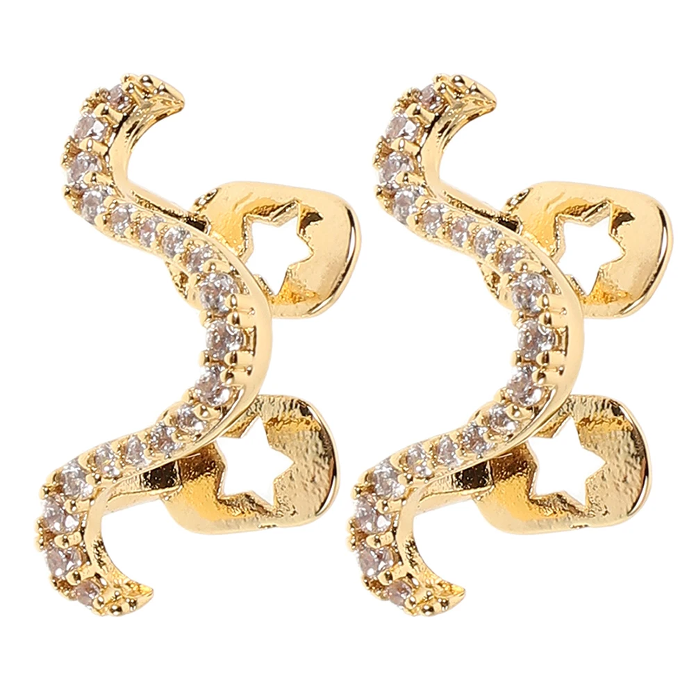 

2 Pcs Gold Teeth Grills Fake Bars Diamond Custom Mouth Bottom Water Droplet Prom Party Accessories Comfort Fit
