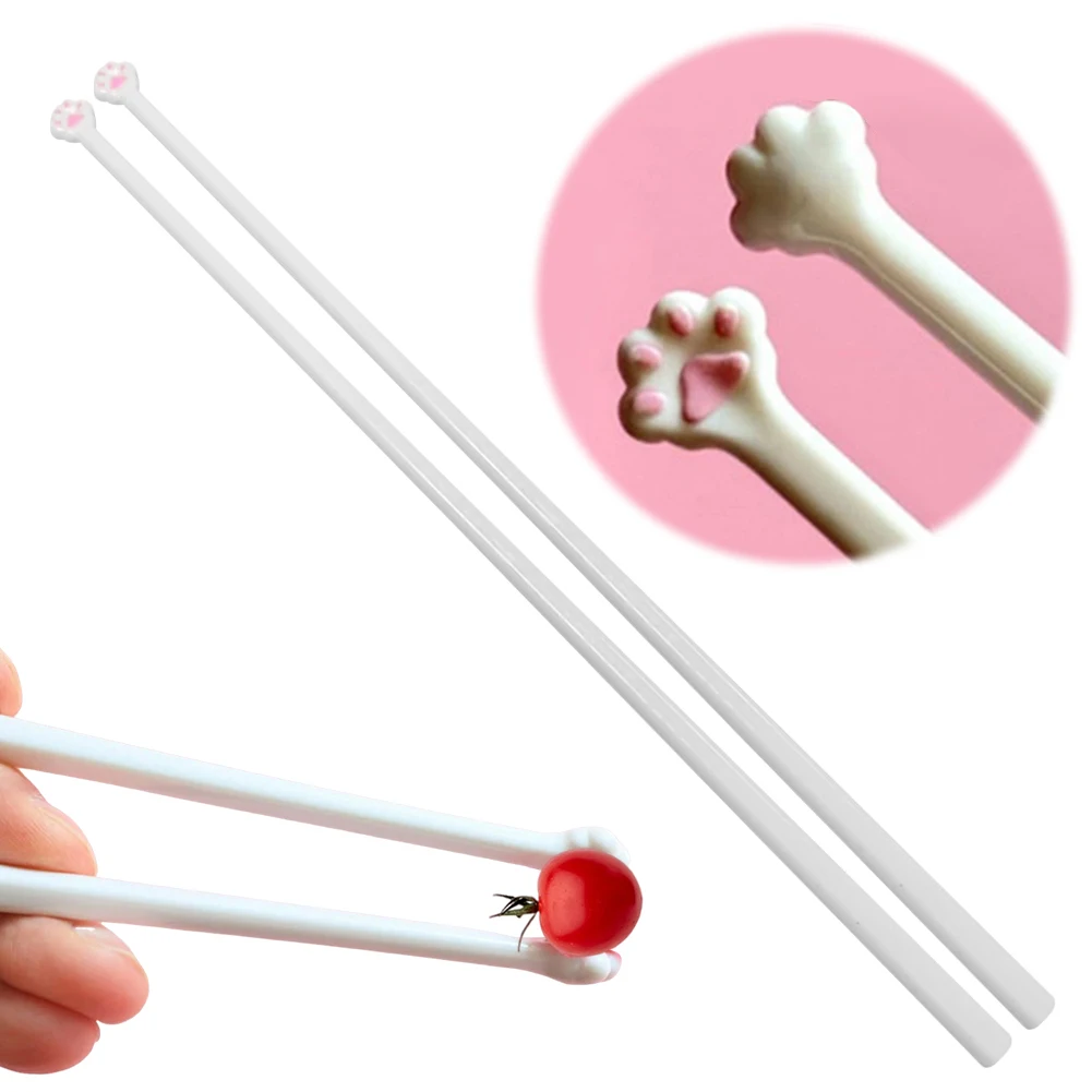 Cat Paw Chopsticks Non-Slip Grip Eating Chopsticks Multi-Function Cat Claw Chopsticks Kitten Paw Chopsticks for Kids Girlfriends