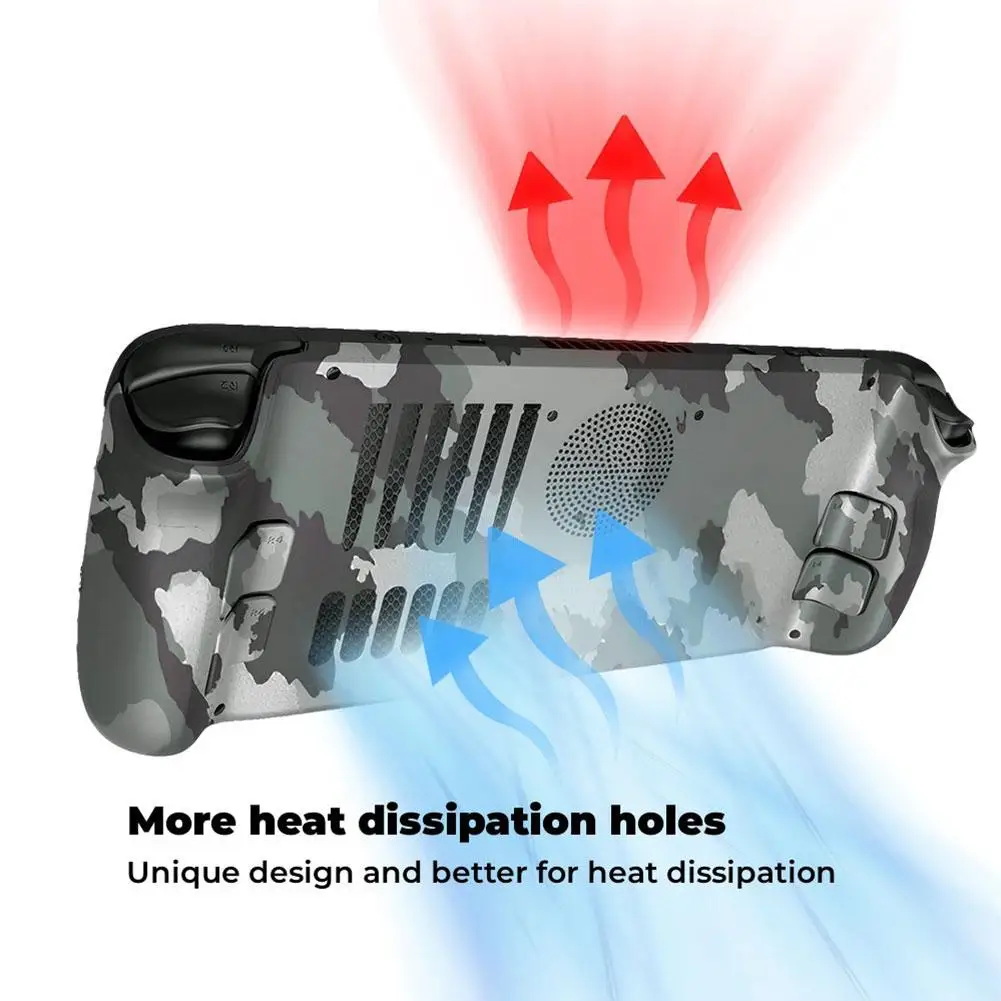 Steamdeck Cooling Back Transparent Game Console Back Plate For Steam Deck Replacement Case Plate Heat-Dissipation Cover