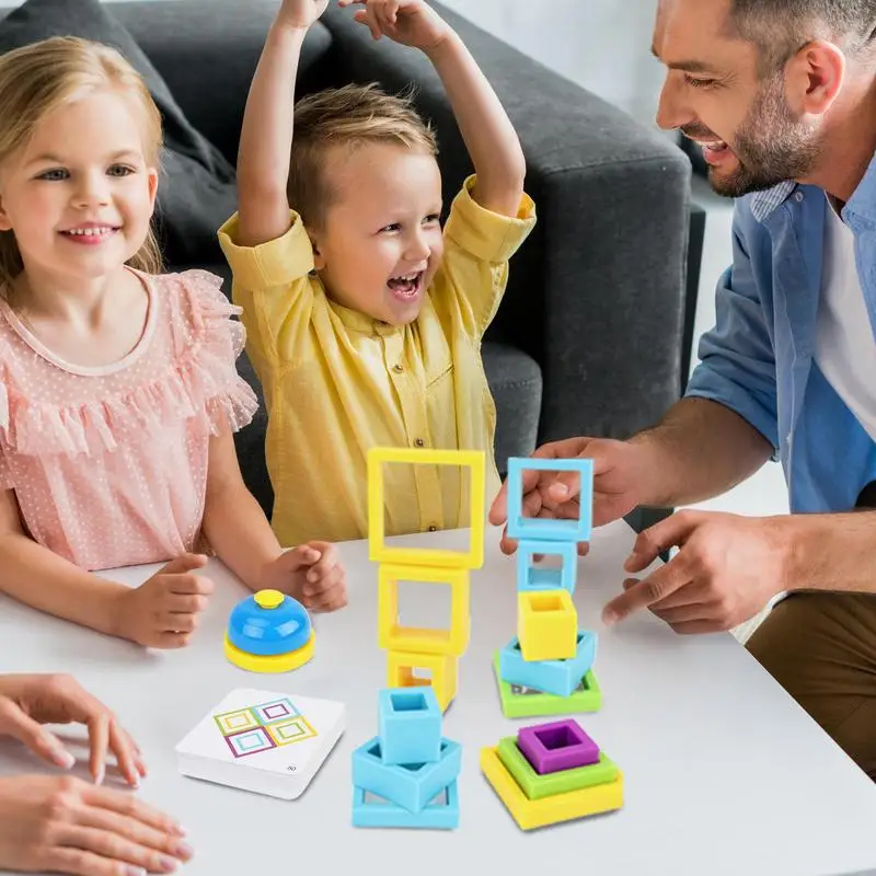 

Kids Puzzle Blocks Brain Teaser Preschool Learning Stacking Puzzle Exquisite Parents Kids Interaction Board Game For