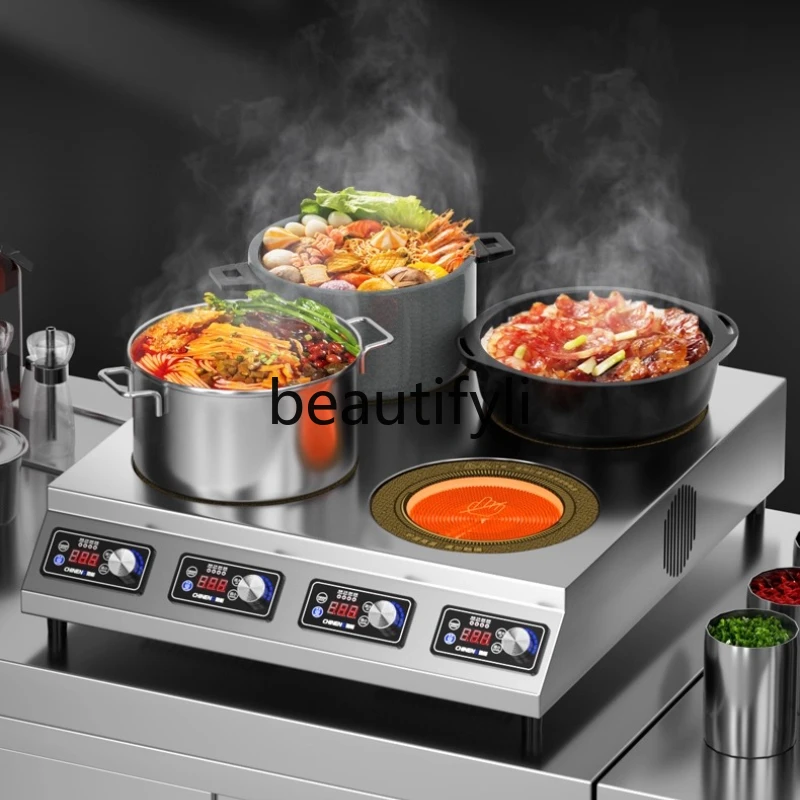 

Commercial Multi-Burner Induction Electric Ceramic Stove for Casserole, Braising, Stir-Frying, Stewing, and Baking