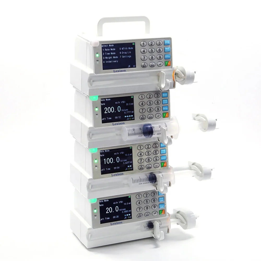 PRSP-H8000 Cheap Price Stackable Electric Syringe Infusion Pump with Drug Library for medical use