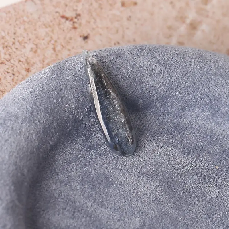 

Подвеска-капля из синего кианита ручной работы из натурального камня, ювелирные изделия ручной работы, уникальное текстурированное мерцание, 30x9x4 мм-1,9 г