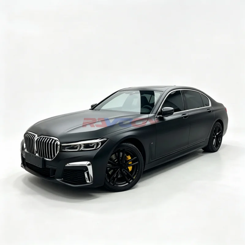 PET Silent matte black color, with self-adhesive vinyl film, highly durable, suitable for car paint protection and modification.