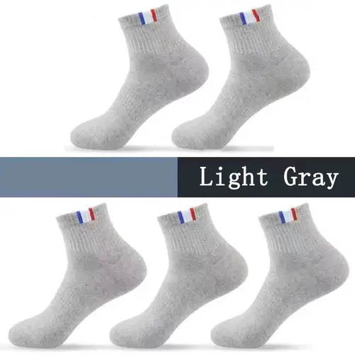 5 Pairs Socks Men Breathable Thickened Middle tube Solid Men's Spring Autumn Winter Warm White Black Sport Sock for Man Set Gift - Image 7