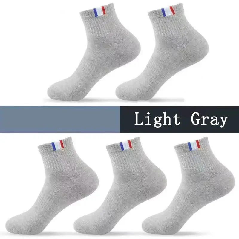 5 Pairs Socks Men Breathable Thickened Middle tube Solid Men's Spring Autumn Winter Warm White Black Sport Sock for Man Set Gift - Image 7