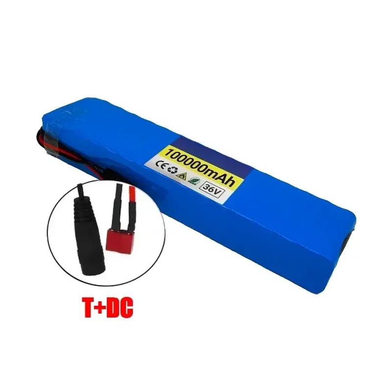 36 V 100Ah 18650 Oplaadbare Lithium Batterij 10S3P 1000 W met BMS voor Fiets Scooter Batterij + Lader - afbeelding 1