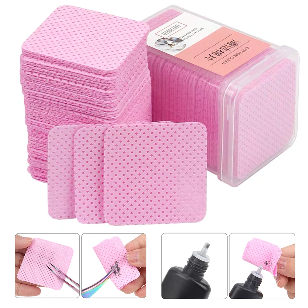 

200/1000pcs Lint-Free Pads Nail Polish Remover Wipes UV Gel Tips Cleaner Paper Pad Magic Remover Cotton Cleaning Manicure Tools*