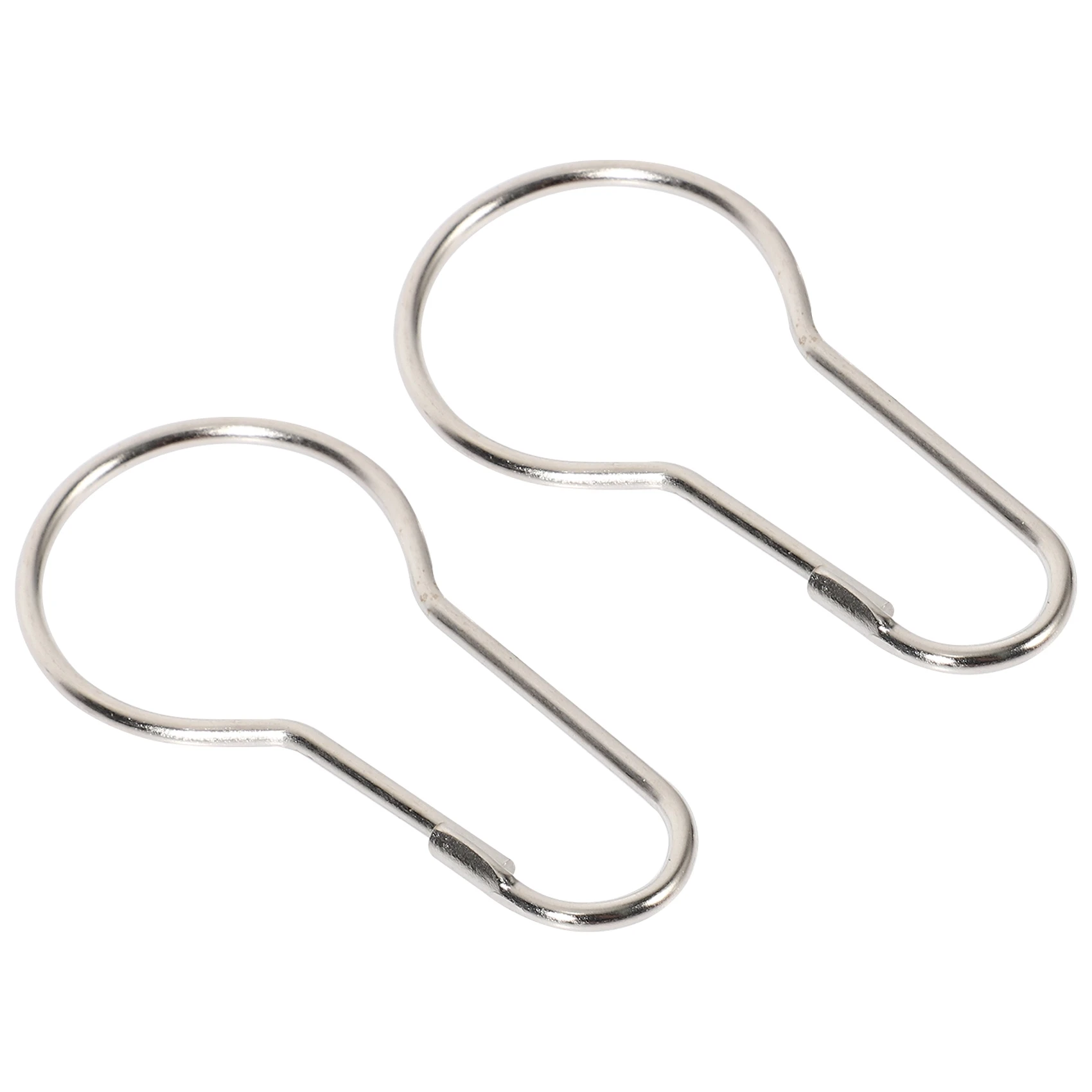 Lot of 100 iron Shower Curtain Hooks Rings Pear Clips