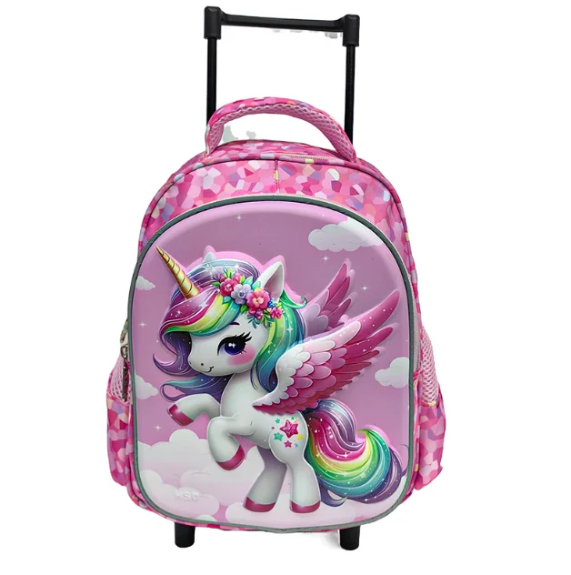 12 inch Kids School Rolling backpack kindergarten Travel trolley bag Toddler Suitcase school wheeled backpack schoolbag for girl
