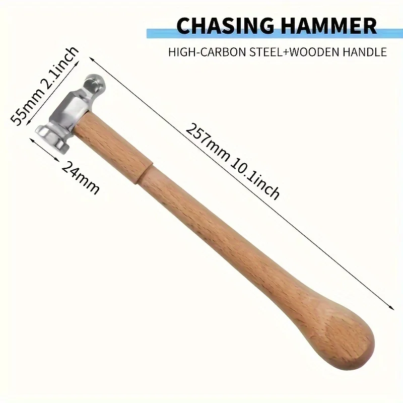 

10-inch Double-Face Pincers - Carbon Steel Chrome-Plated, Comfortable Wooden Handle, Suitable for Jewelry Handcrafting and Home