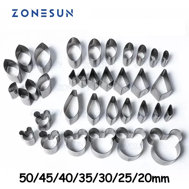ZONESUN 20/25/30/50mm Full Steel Leather Cutting Die Steel Rule Die irregular Mold Punching Clicker Die For Cutting Out Leather