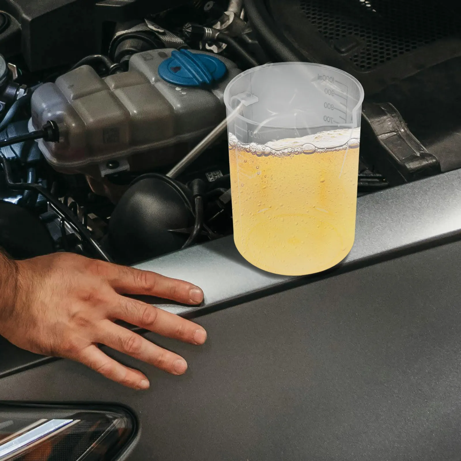 

Plastic Transmission Oil Measuring Cup Large Pitcher Precise Scaled Markings Automotive Liquid Measuring Graduated Cup