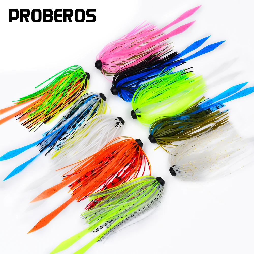 

Proberos 10pcs Quick Change Fishing Bait Accessories Jig Skirts Replacement Kit for Spinnerbait